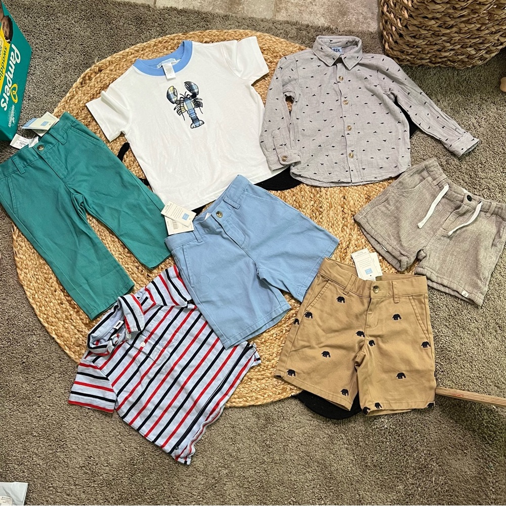 Janie and Jack Kids Formal Bottoms Collection - Blue, Tan, Green